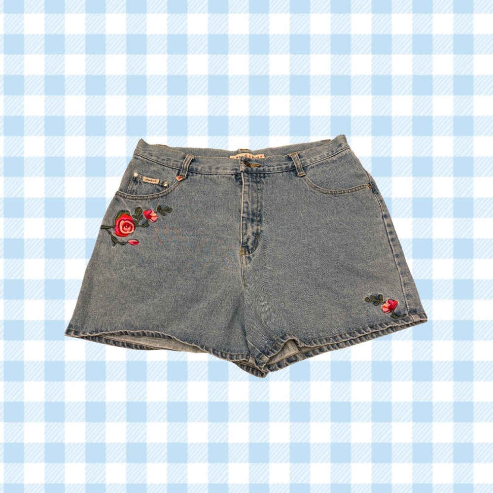 Vintage Zana Di Embroidered Denim Women's Shorts